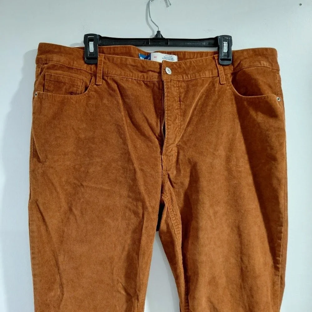 Old Navy Rockstar Super Skinny Corduroy Pants High Rise Brown Oolong Tea 20